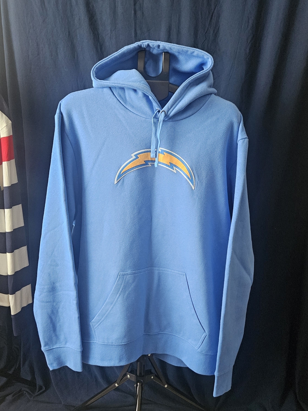 NFL Light Blue Pullover Hoodie with Yellow Bolt Logo